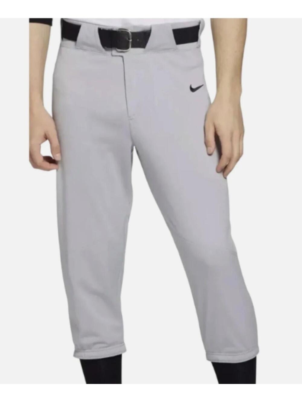 NWT Nike Vapor Select High Baseball Pants Knickers Grey BQ6432-052 Mens Size L